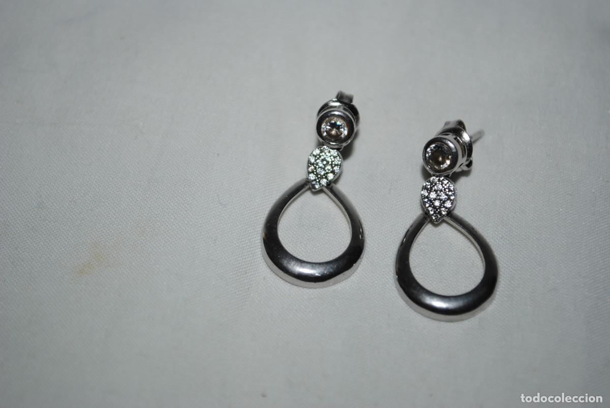 Schmuck: PENDIENTES DE PLATA DE FORMA OBALADA Y PIEDRAS .