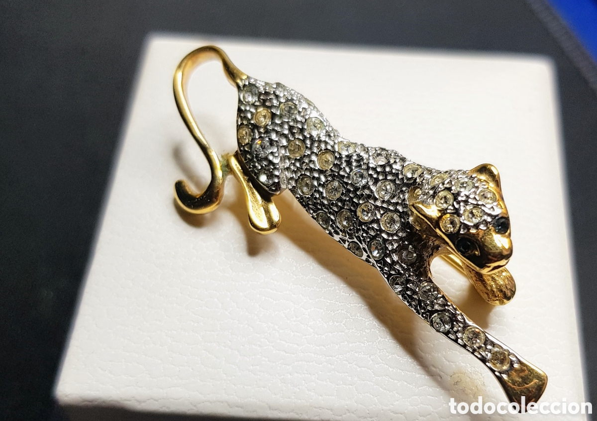 Joyeria: Broche Pantera chapado oro - Foto 3
