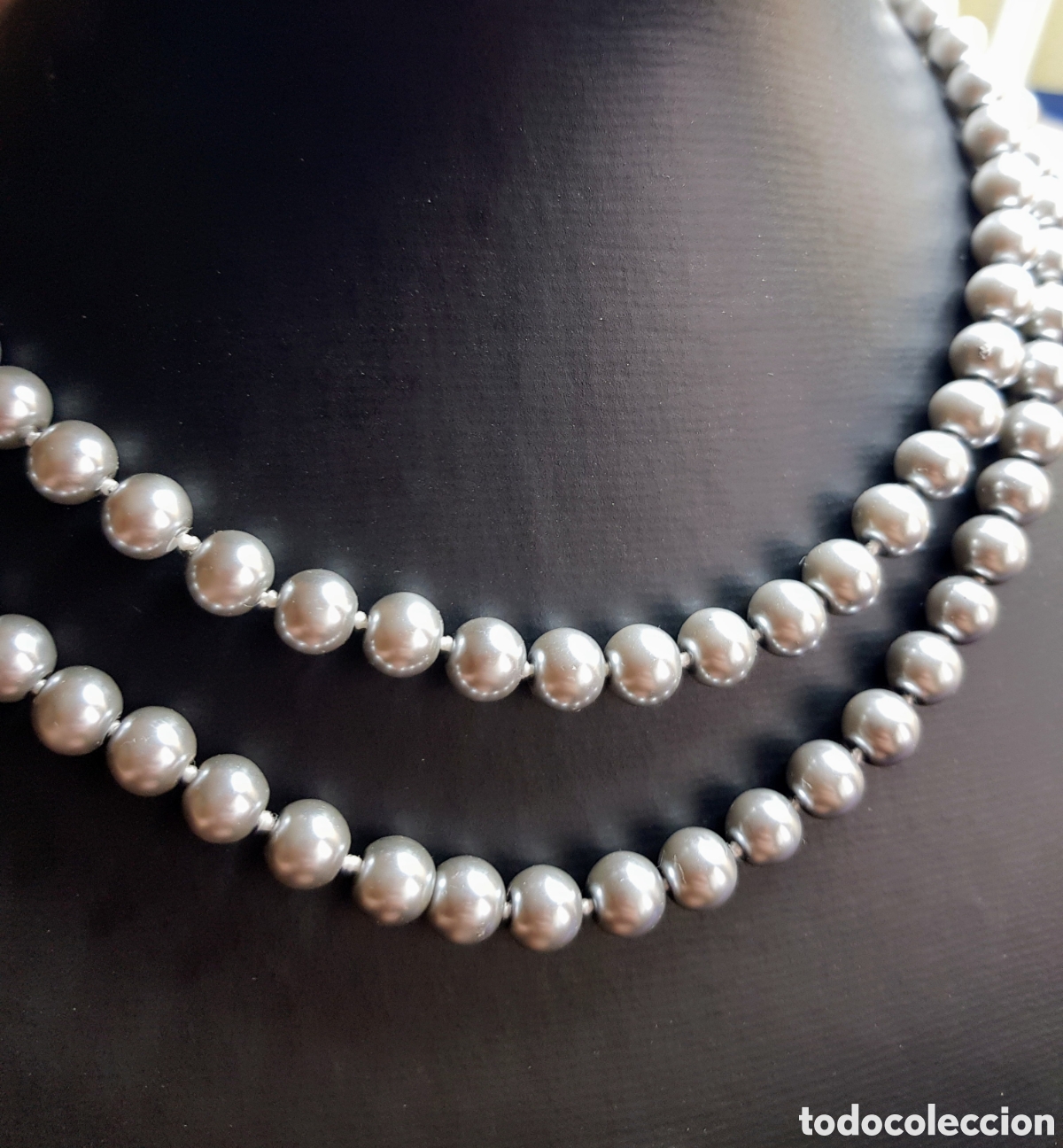 Joyeria: Collar de Perlas Grises Nacar anudadas - Foto 2