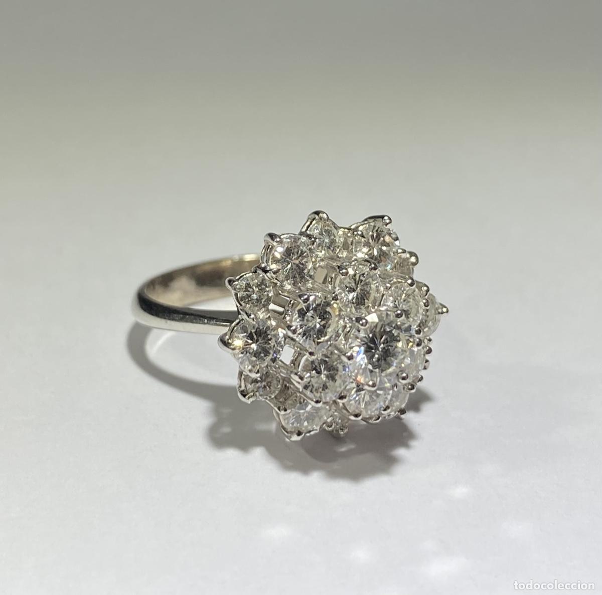 Joyeria: Anillo roset&oacute;n de oro con diamantes - Foto 5