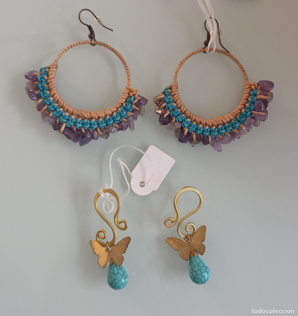 Joyeria: Lote de dos pares de pendientes. - Foto 1