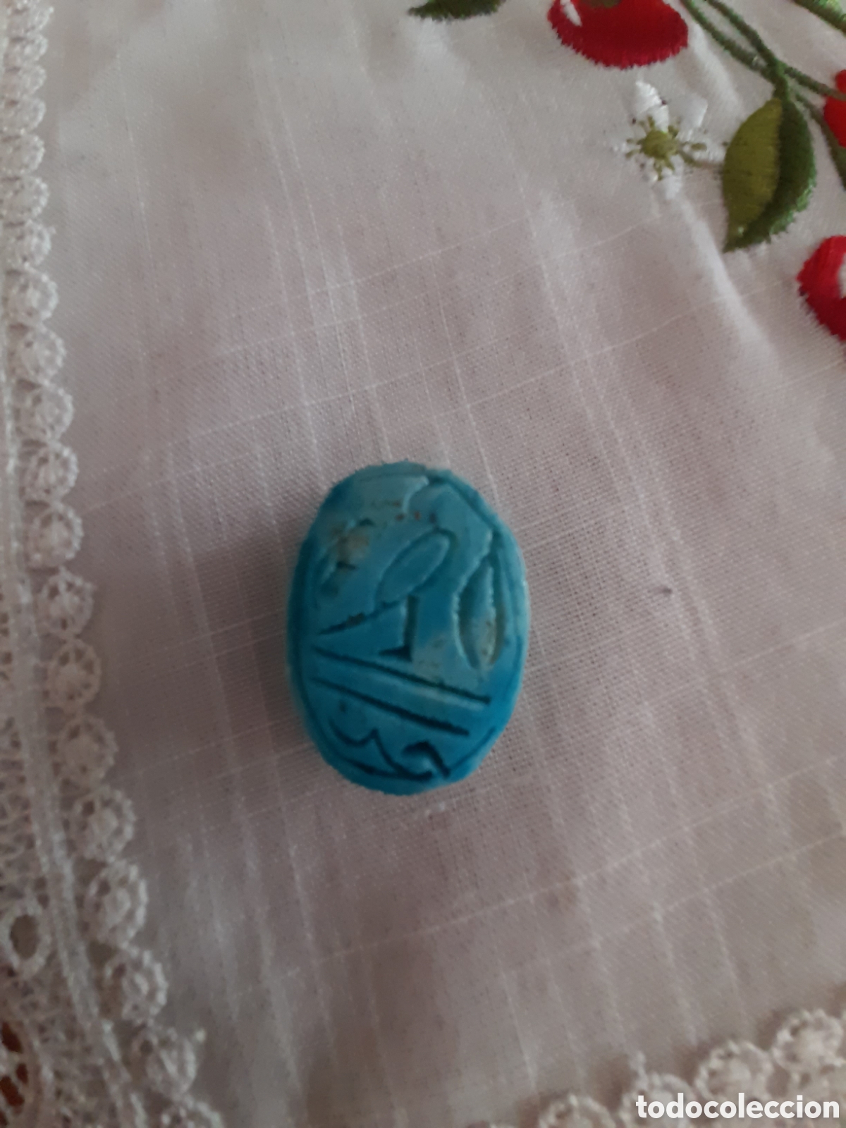 Joyeria: Escarabajo de piedra egipcio de la suerte - Foto 2