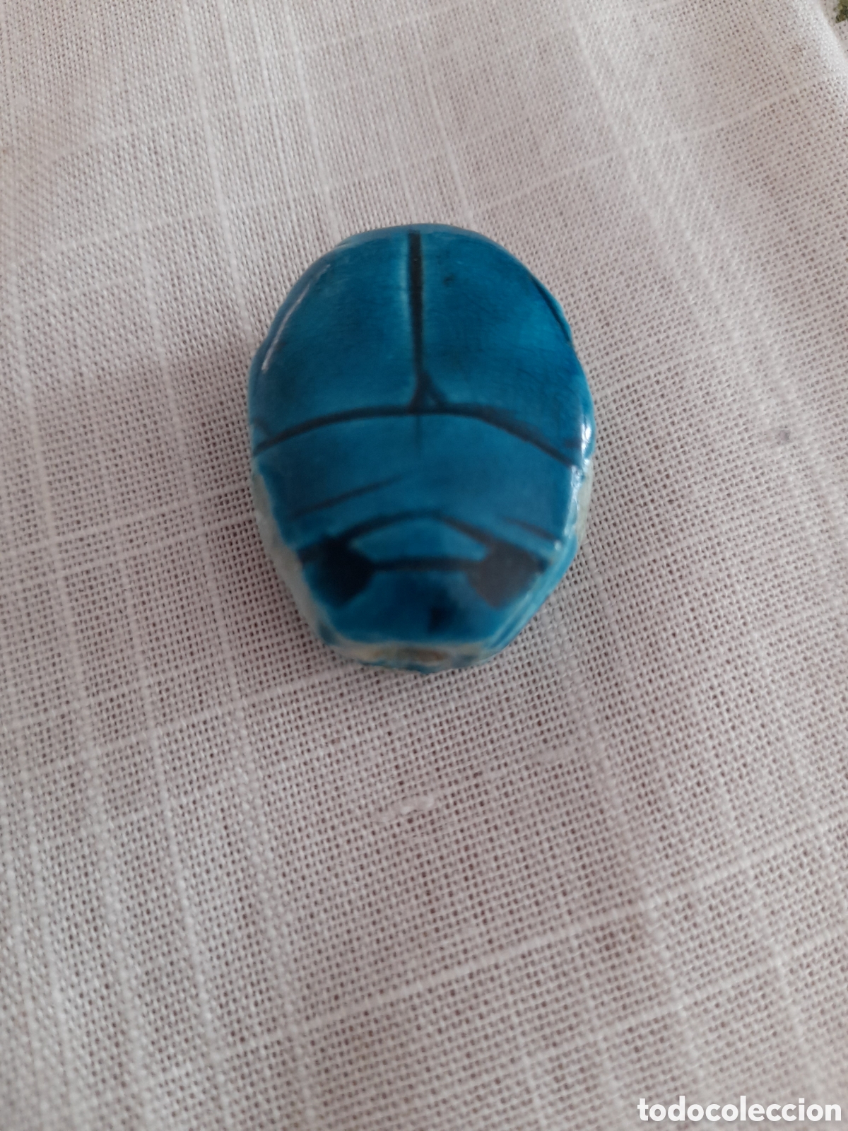 Joyeria: Escarabajo de piedra egipcio de la suerte - Foto 1