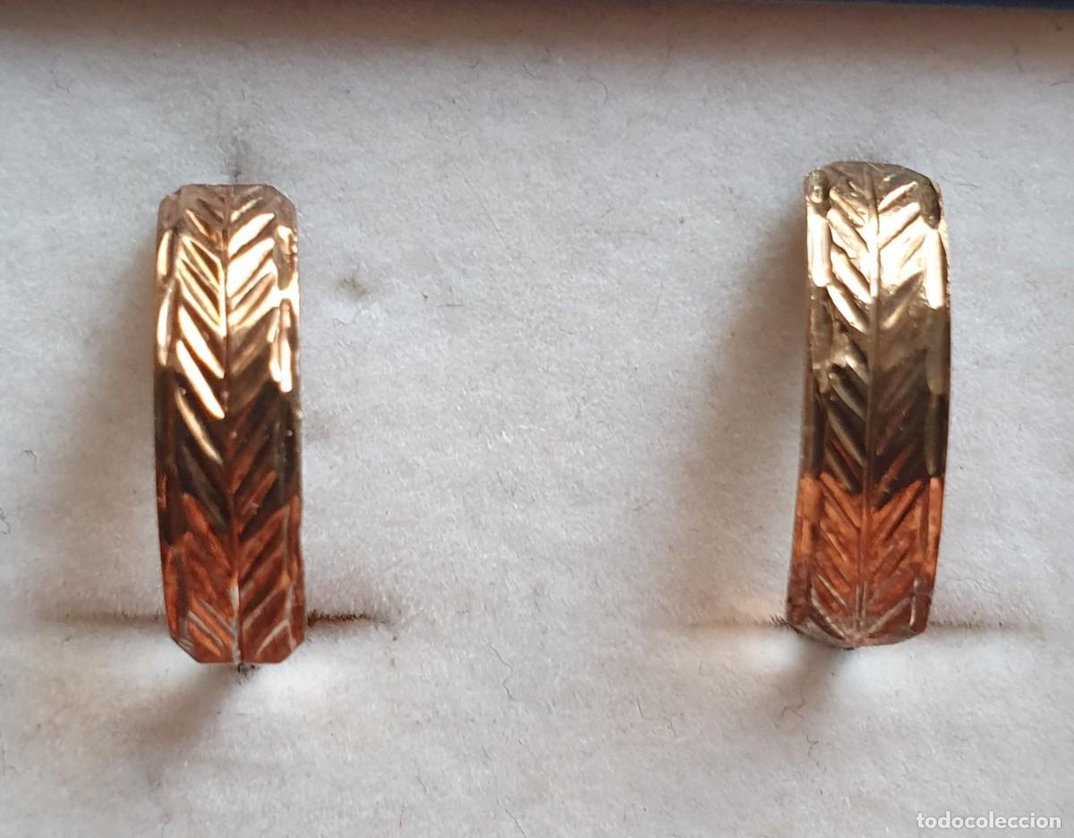Joyeria: pendientes oro 14 k. lapidados cierre catalan - Foto 1