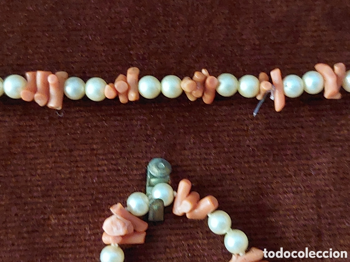 Joyeria: COLLAR Y PULSERA DE PERLAS Y CORAL A&Ntilde;OS 70 - Foto 2