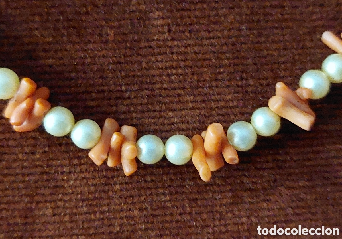 Joyeria: COLLAR Y PULSERA DE PERLAS Y CORAL A&Ntilde;OS 70 - Foto 3