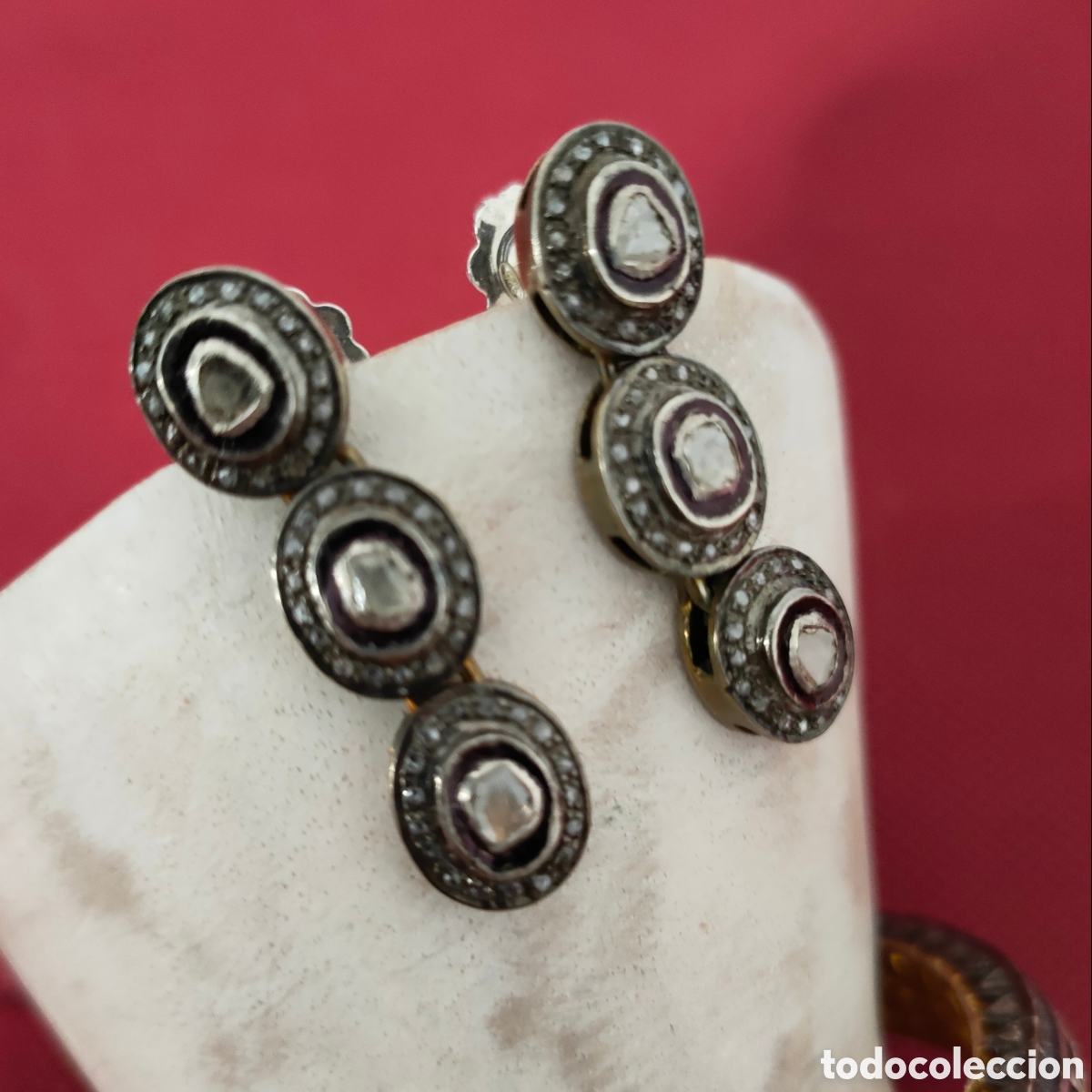 Joyeria: Pendientes plata oro y diamantes - Foto 1