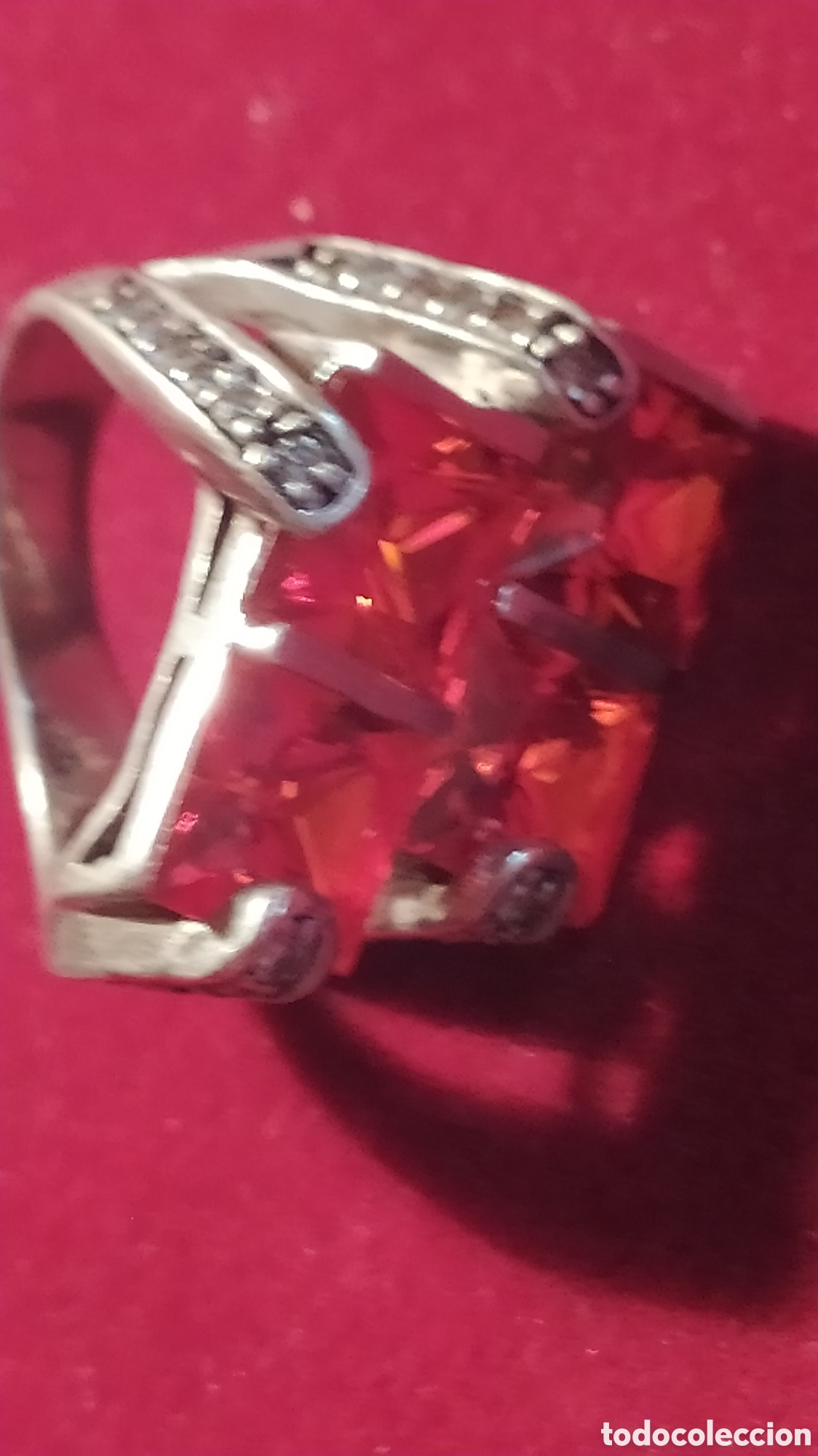 Joyeria: Anillo plata y piedras rojas - Foto 7
