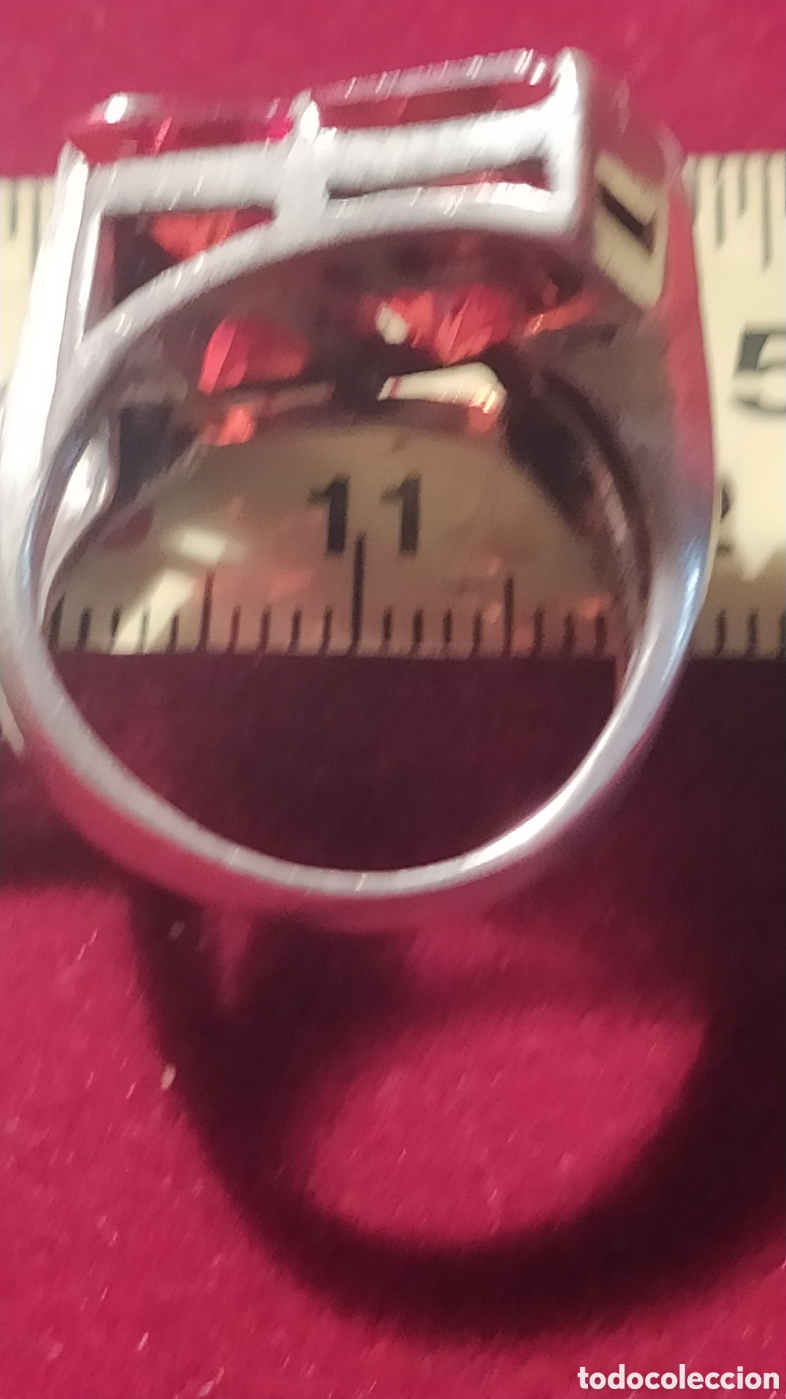 Joyeria: Anillo plata y piedras rojas - Foto 8