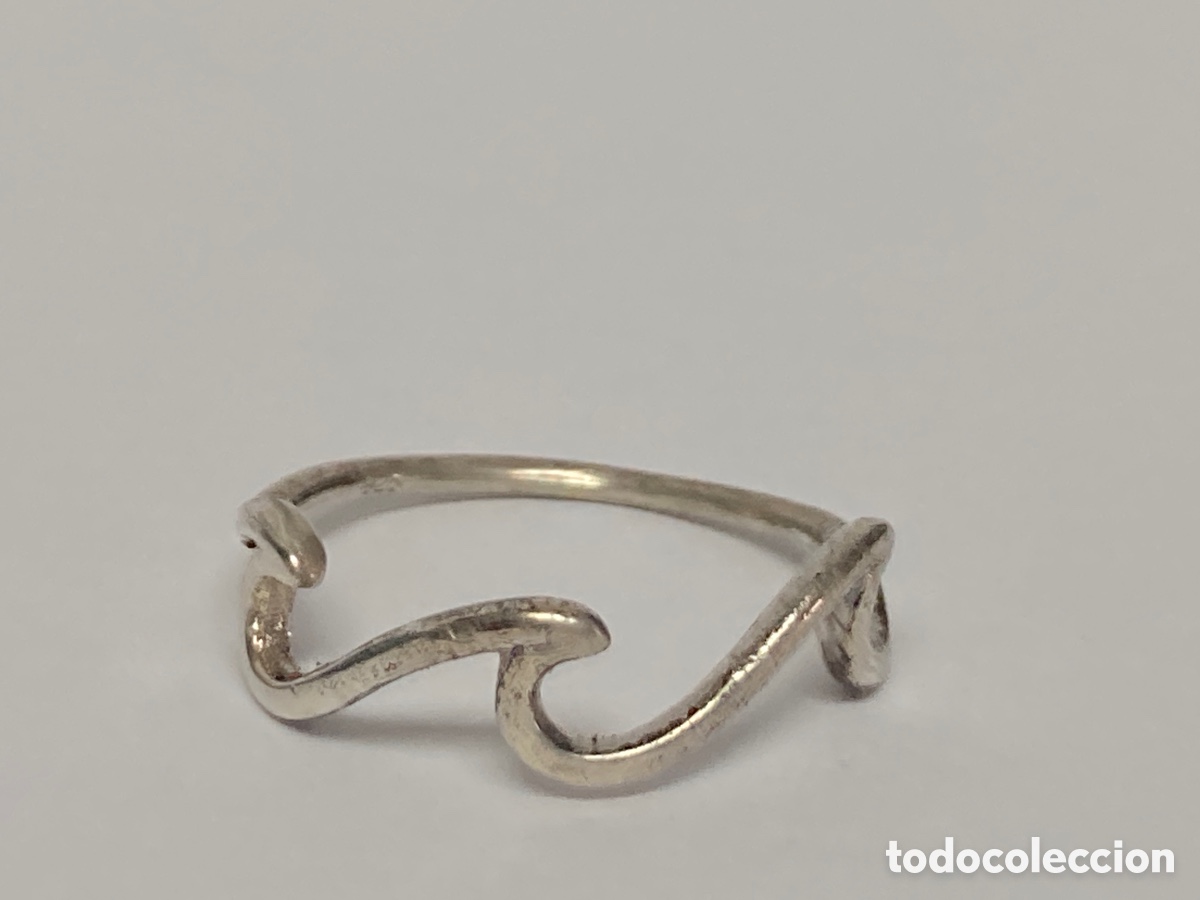 Joyeria: Sortija de plata en forma de olas/s57 - Foto 2