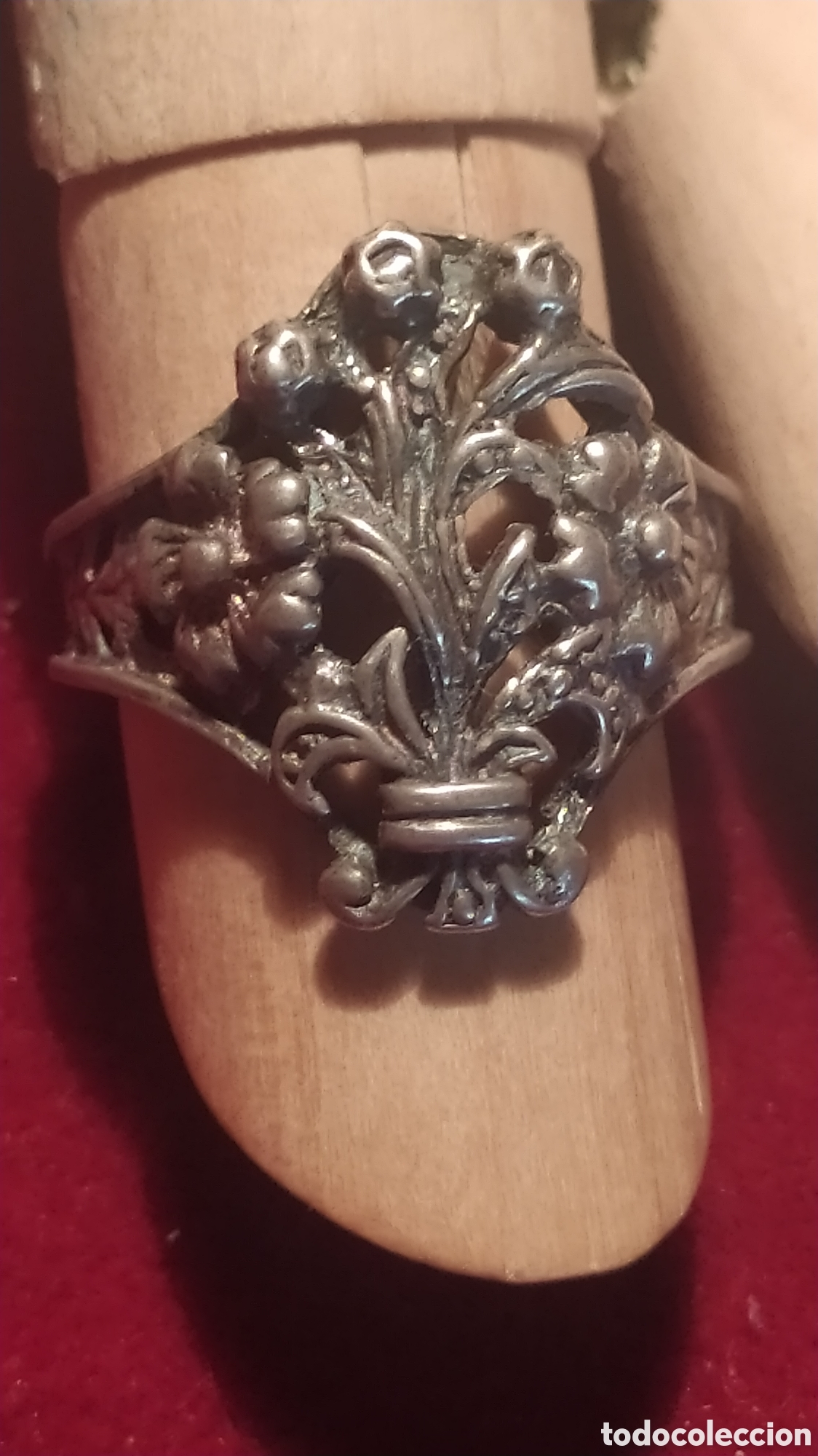 Joyeria: Anillo plata flores antiguo - Foto 4