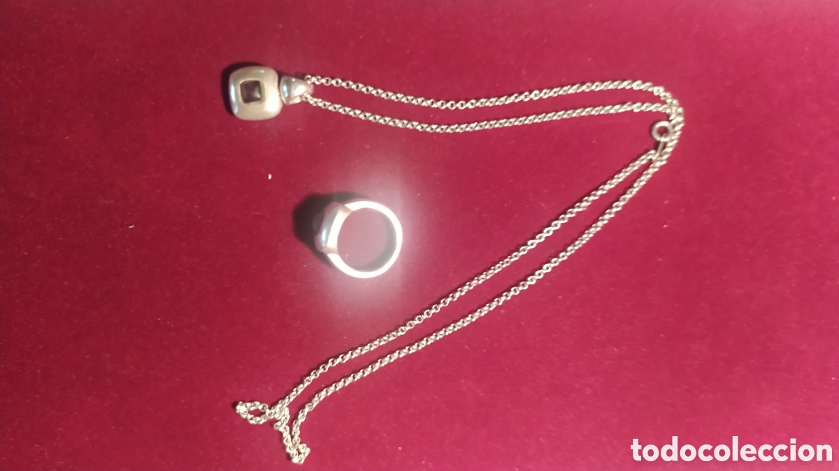 Joyeria: Conjunto anillo y colgante plata - Foto 1