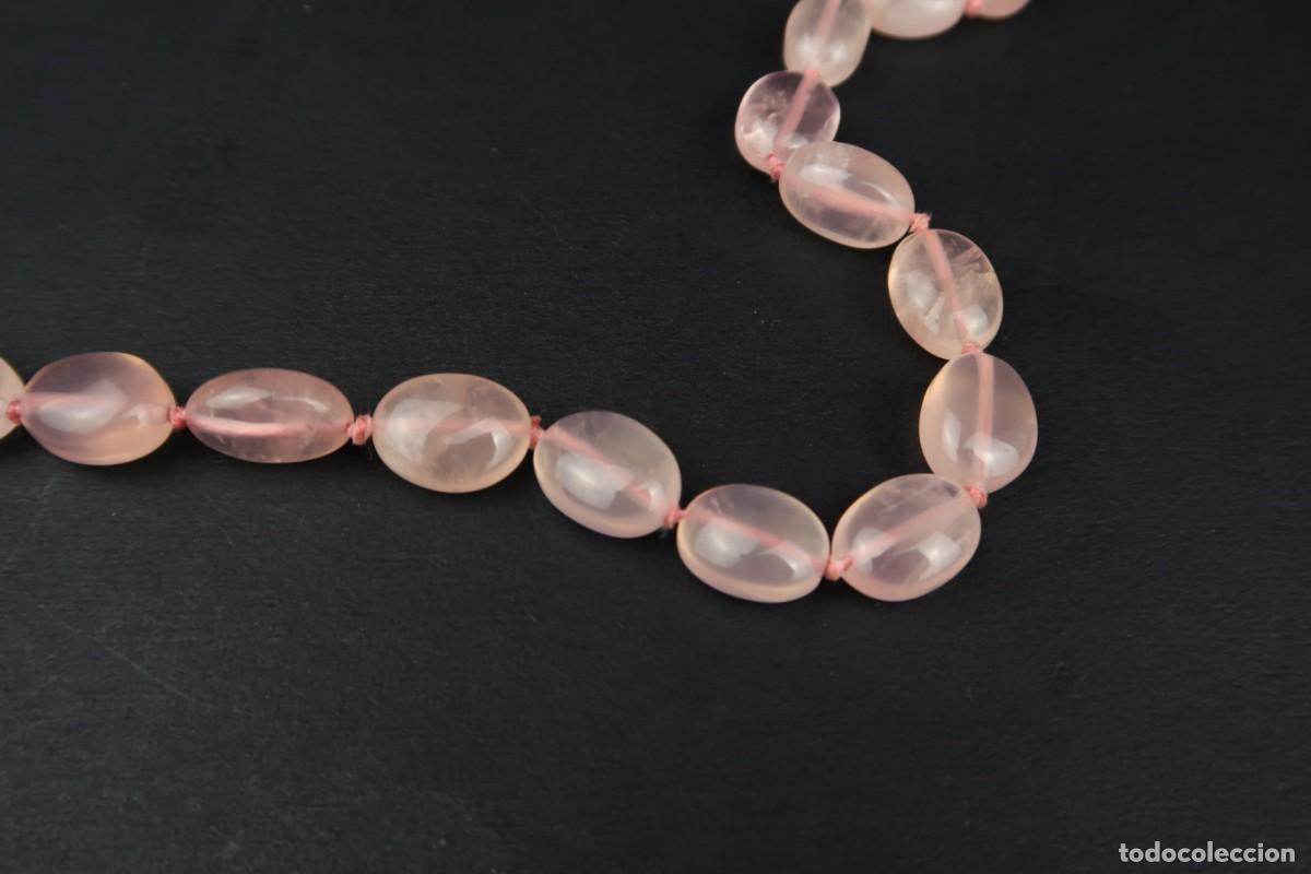 Joyeria: Antiguo Collar de Cuarzo Rosa - Foto 2