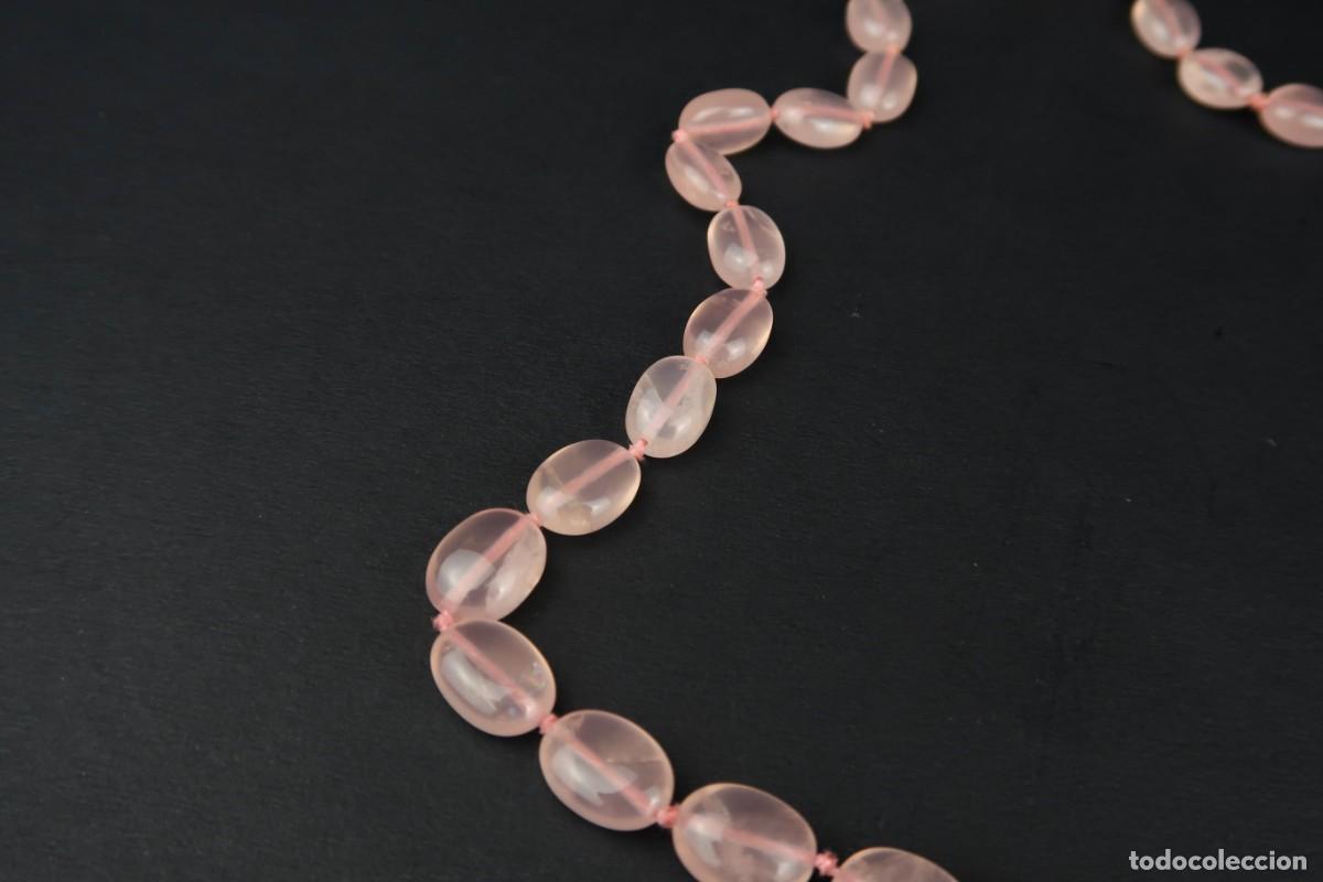 Joyeria: Antiguo Collar de Cuarzo Rosa - Foto 3