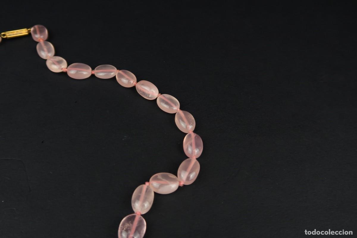 Joyeria: Antiguo Collar de Cuarzo Rosa - Foto 5