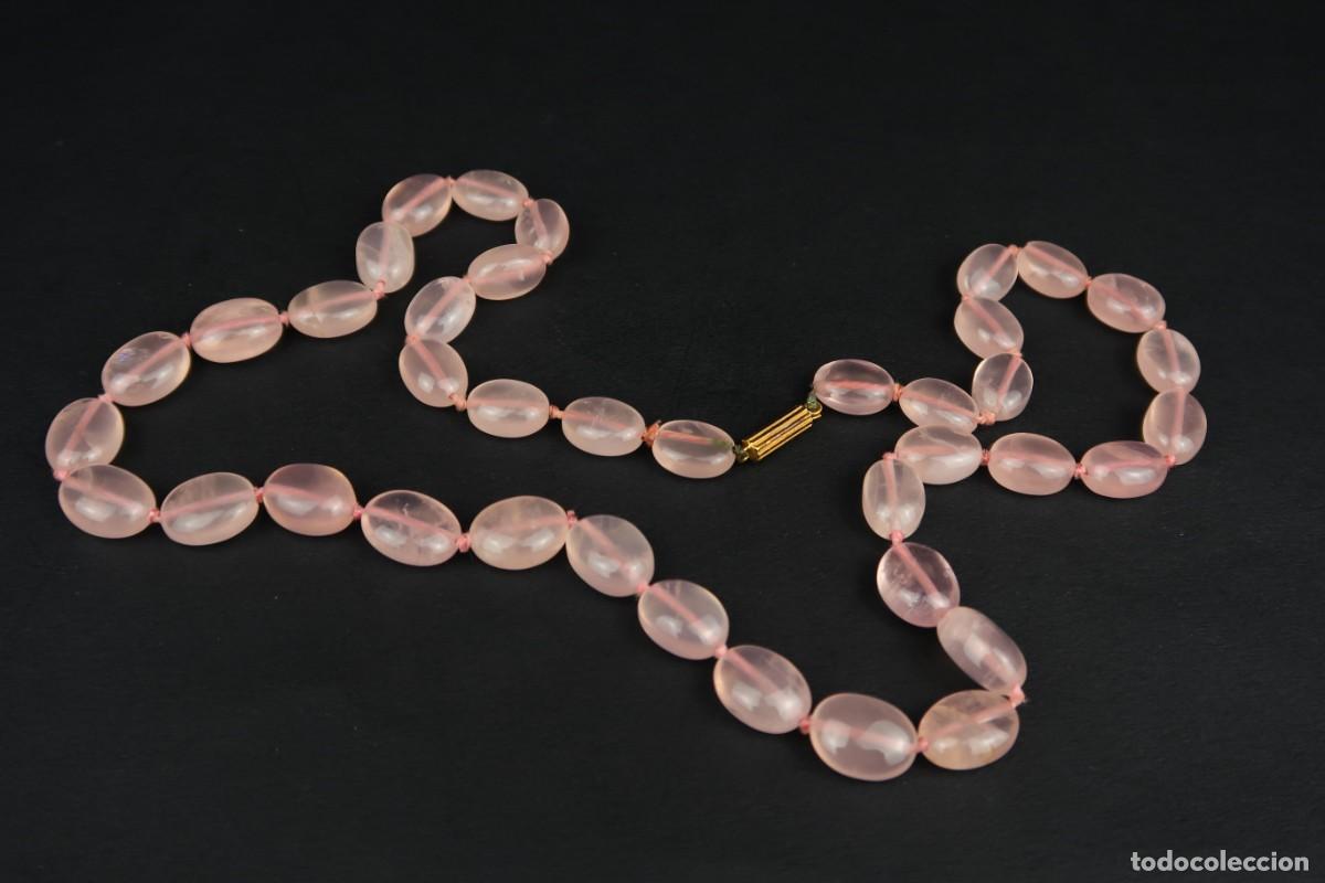 Joyeria: Antiguo Collar de Cuarzo Rosa - Foto 6