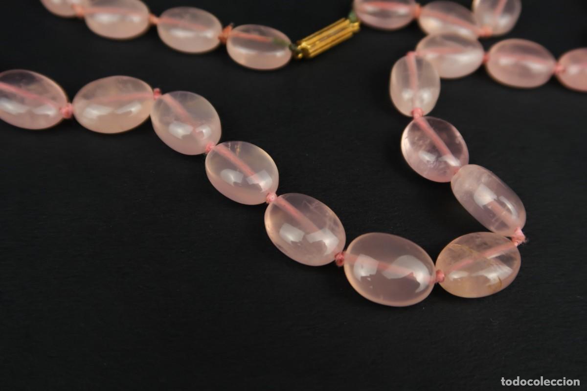 Joyeria: Antiguo Collar de Cuarzo Rosa - Foto 7