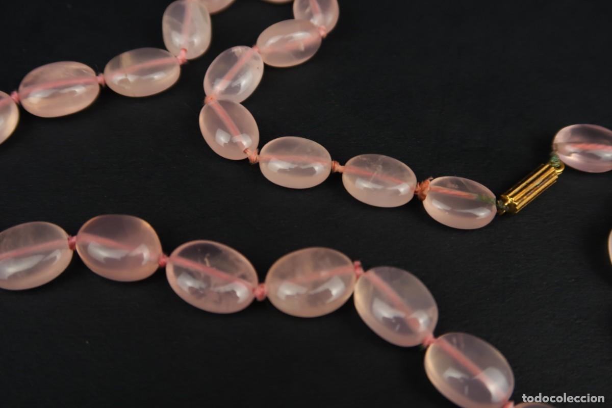 Joyeria: Antiguo Collar de Cuarzo Rosa - Foto 8