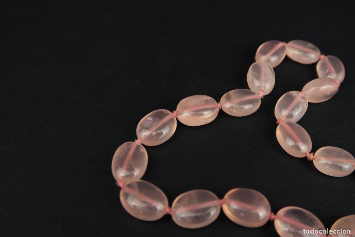 Joyeria: Antiguo Collar de Cuarzo Rosa - Foto 9