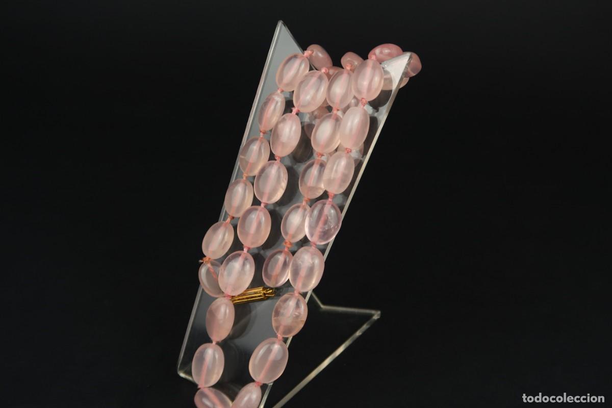 Joyeria: Antiguo Collar de Cuarzo Rosa - Foto 14