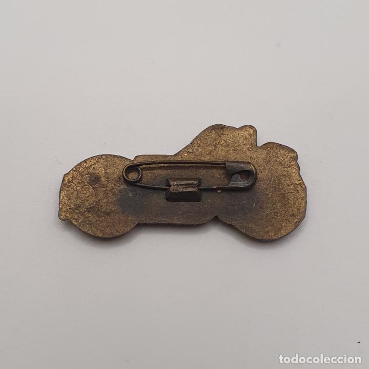 Joyeria: Broche vintage de moto en bronce. - Foto 5