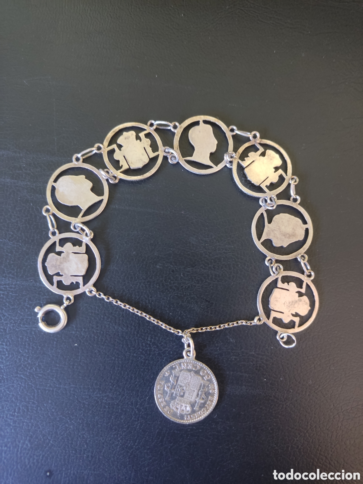 Joyeria: Pulsera de monedas de plata caladas a mano - Foto 2