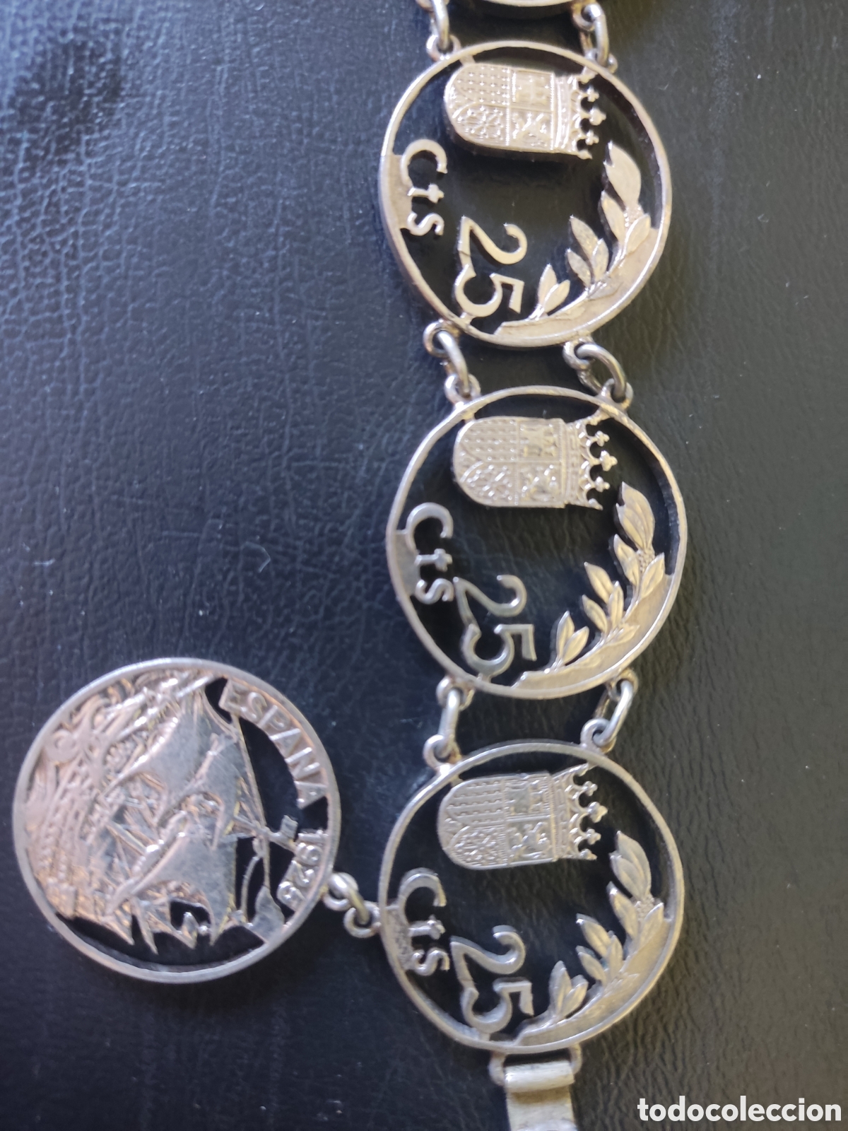 Joyeria: Pulsera monedas de plata caladas a mano - Foto 2