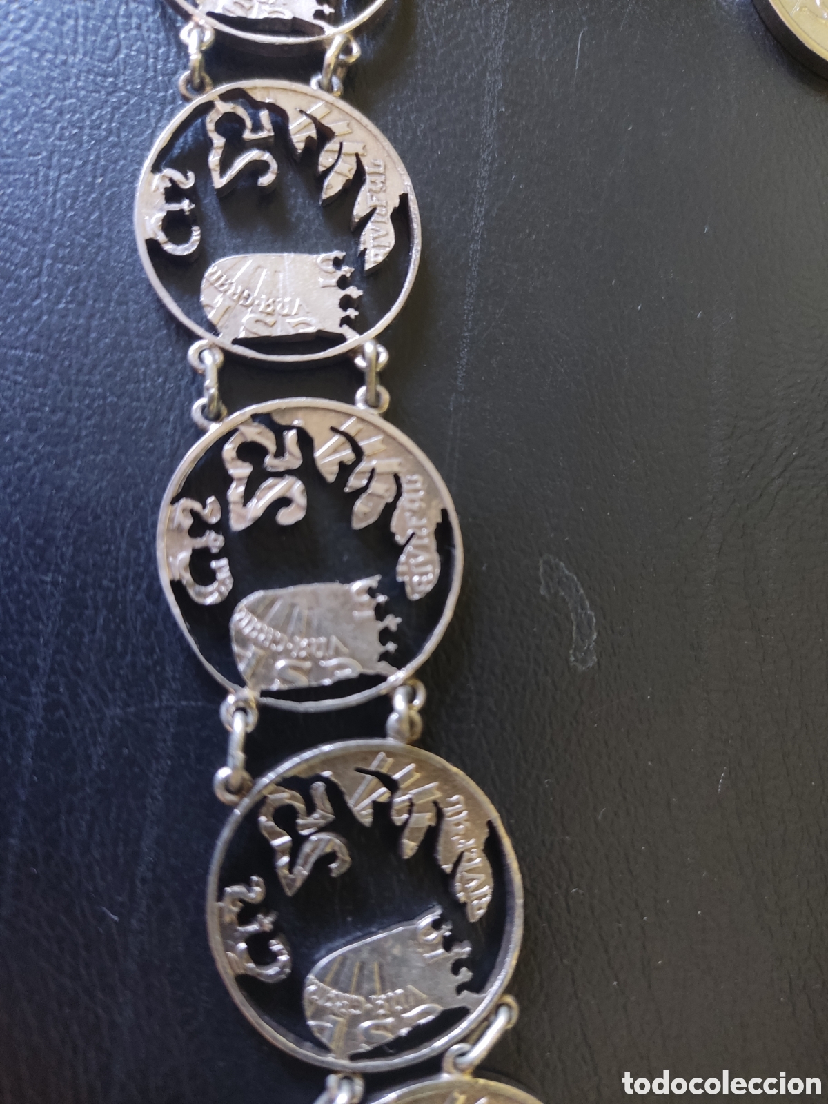 Joyeria: Pulsera monedas de plata caladas a mano - Foto 6