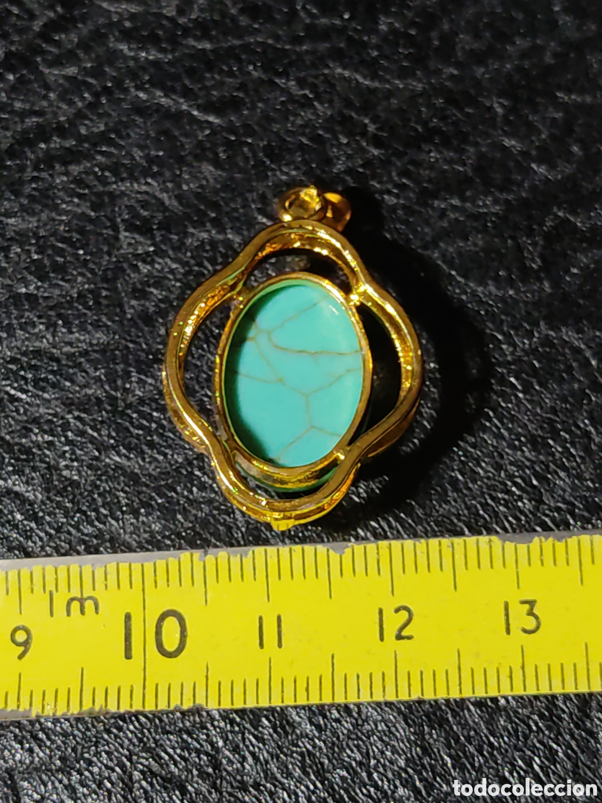 Joyeria: Colgante con turquesa,ba&ntilde;o de oro. - Foto 5