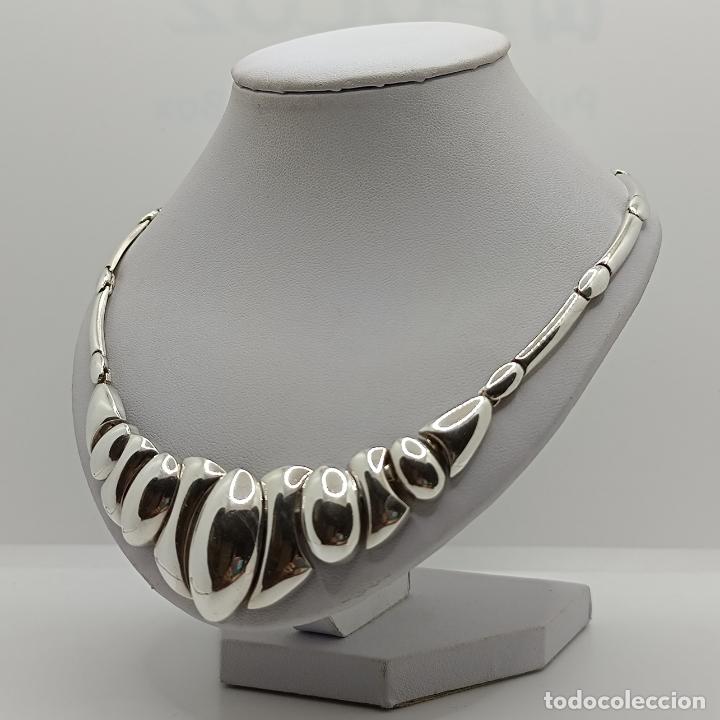 Joyeria: Fant&aacute;stica gargantilla de dise&ntilde;o sofisticado en plata de ley 925. - Foto 2
