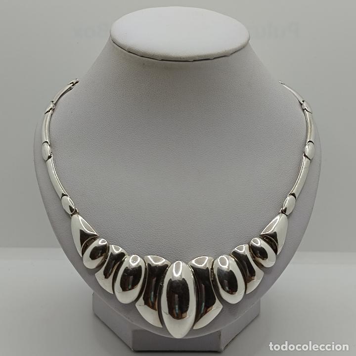 Joyeria: Fant&aacute;stica gargantilla de dise&ntilde;o sofisticado en plata de ley 925. - Foto 3