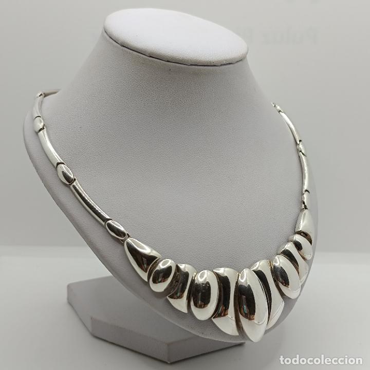 Joyeria: Fant&aacute;stica gargantilla de dise&ntilde;o sofisticado en plata de ley 925. - Foto 4