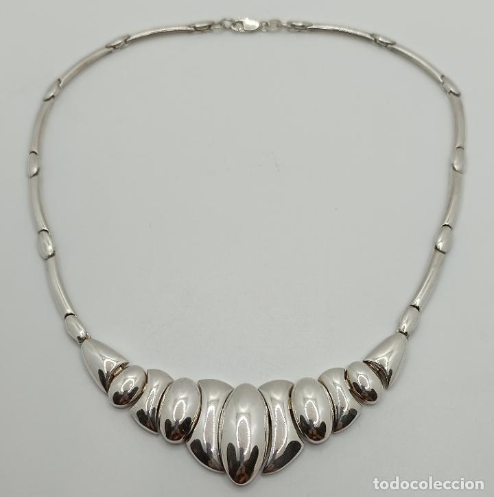 Joyeria: Fant&aacute;stica gargantilla de dise&ntilde;o sofisticado en plata de ley 925. - Foto 7
