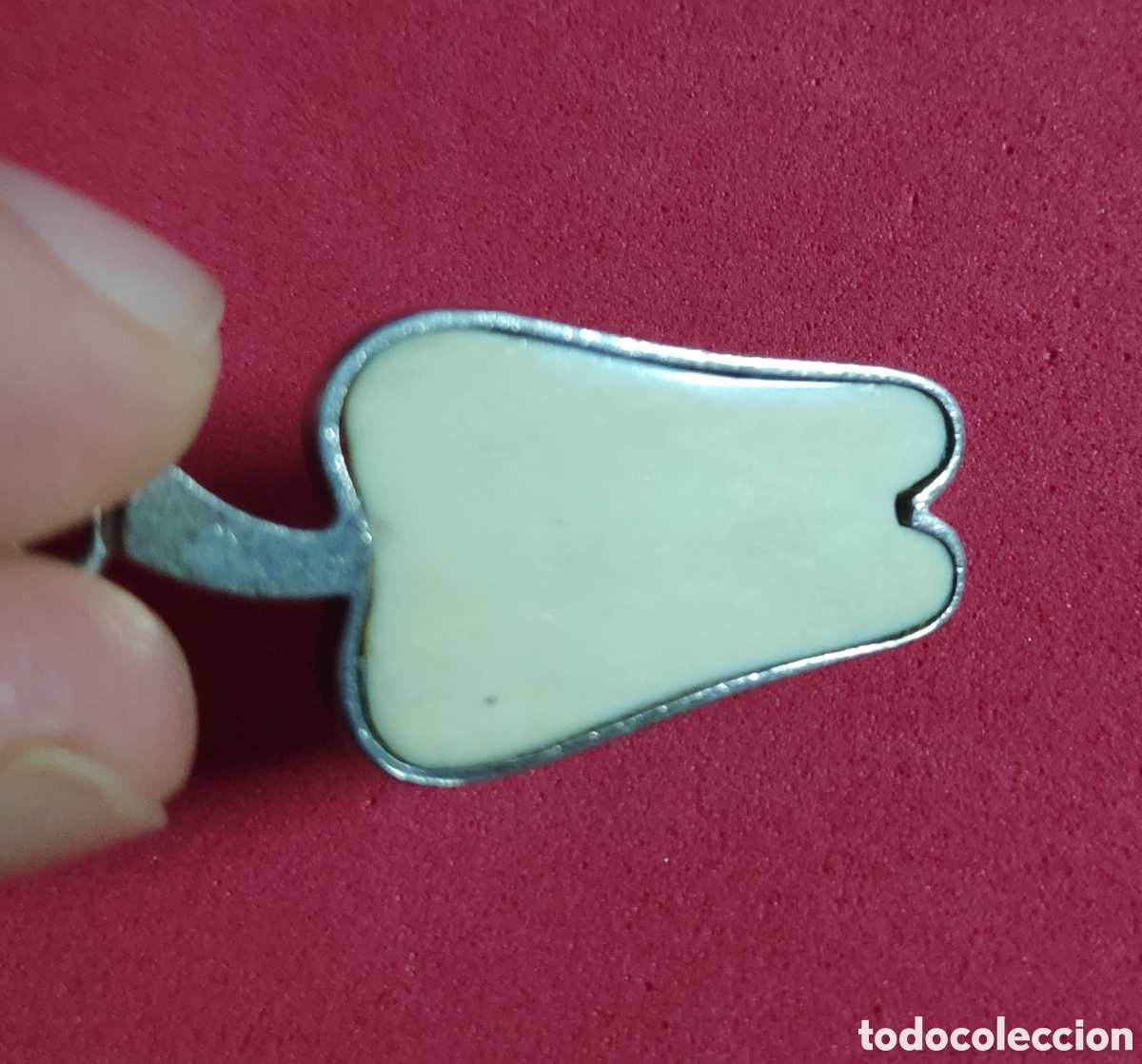 Joyeria: ANTIGUO COLGANTE DE MARFIL Y PLATA - Foto 3