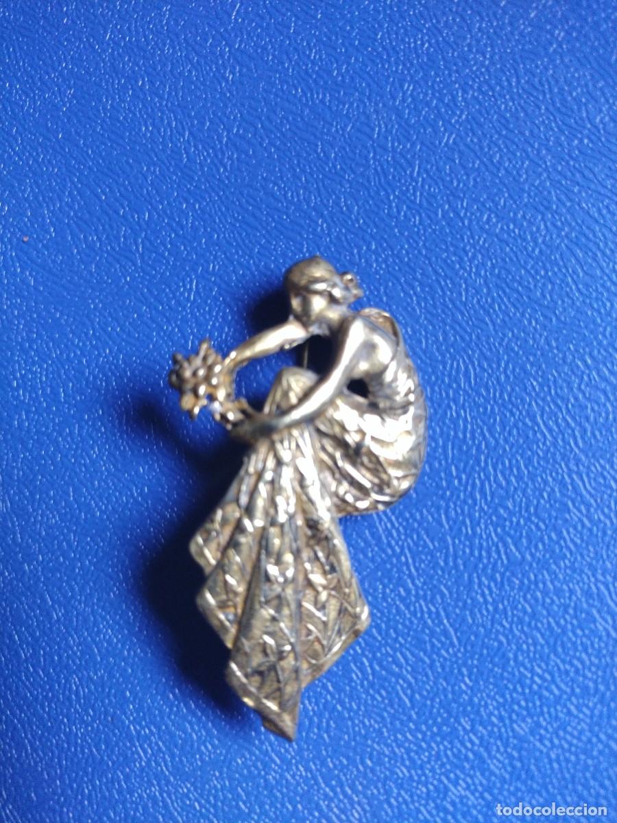 Joyeria: Broche antiguo mujer con flor de Edelweiss - Foto 1