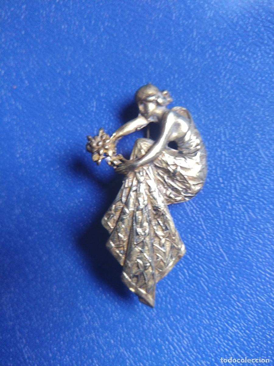 Joyeria: Broche antiguo mujer con flor de Edelweiss - Foto 2