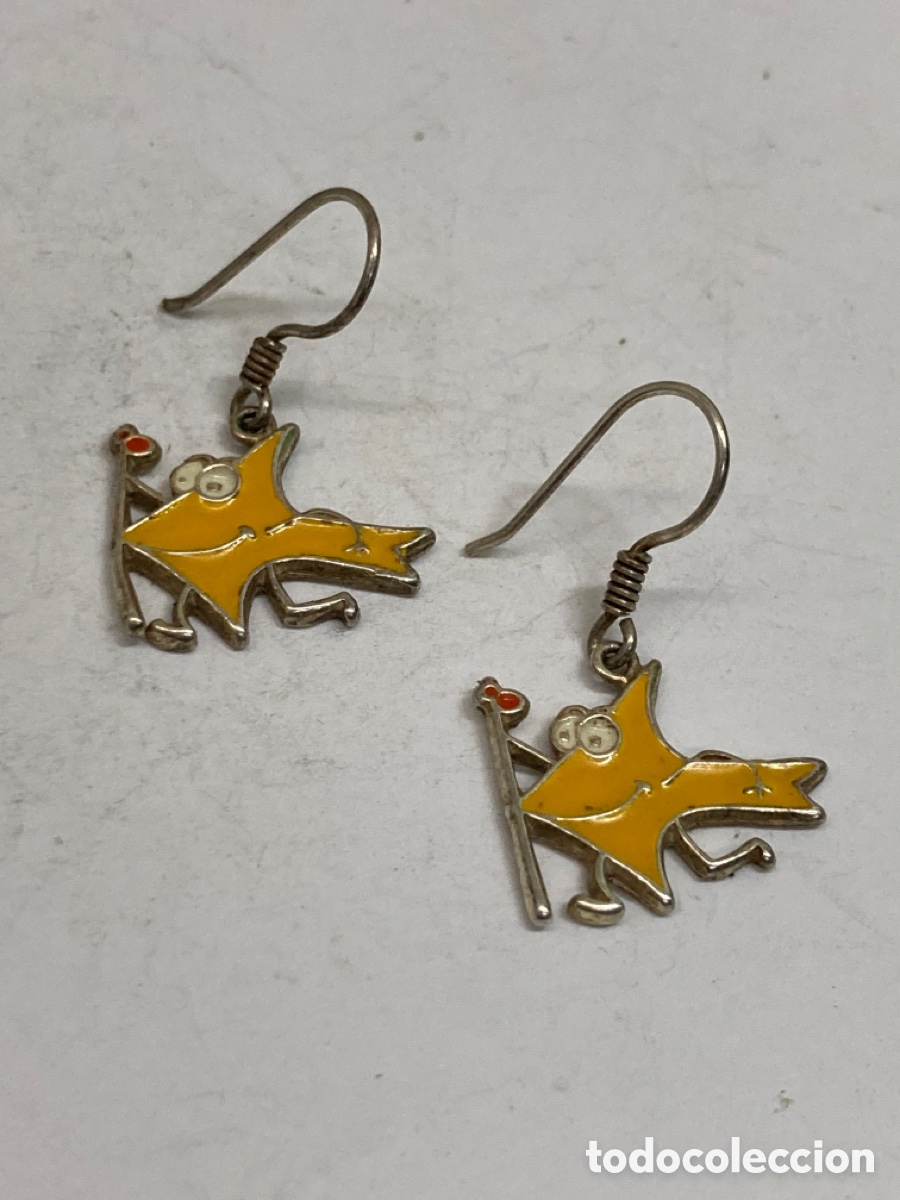 Joyeria: Pendientes de plata esmaltado P42