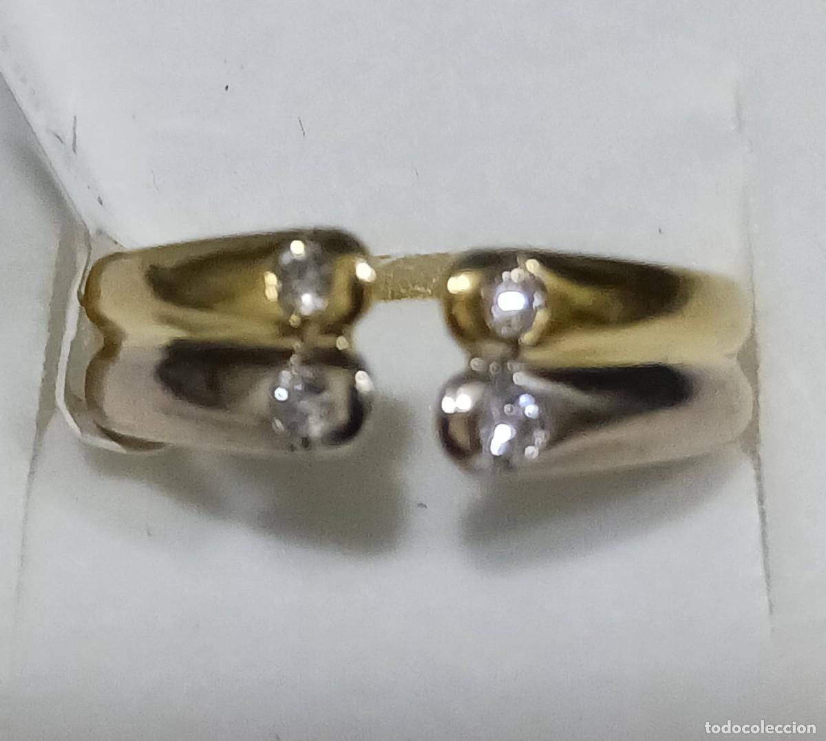 Joyeria: anillo bicolor oro 18 kts y diamantes - Foto 2