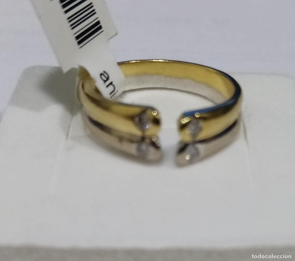 Joyeria: anillo bicolor oro 18 kts y diamantes - Foto 4