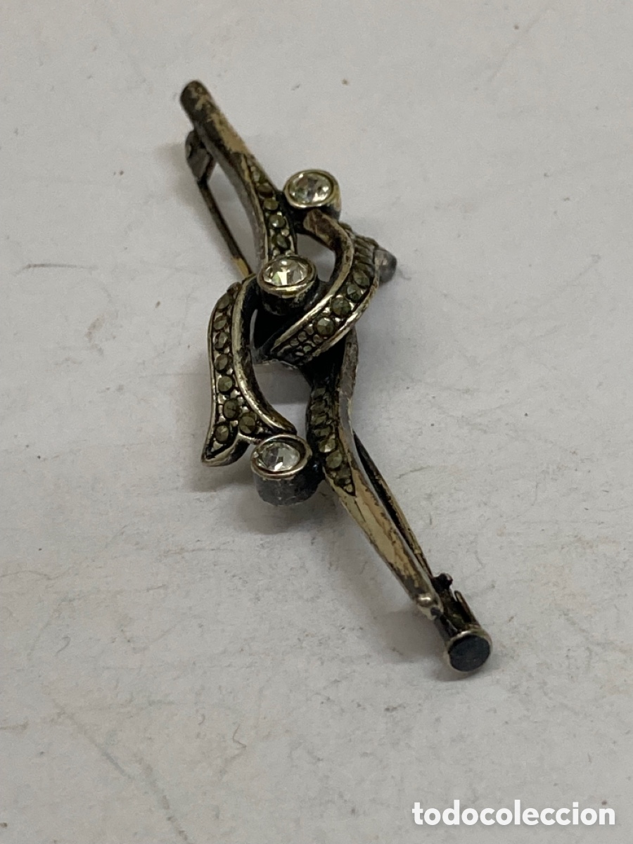 Joyeria: Broche de plata marquesitas y circonitas/B6 - Foto 1