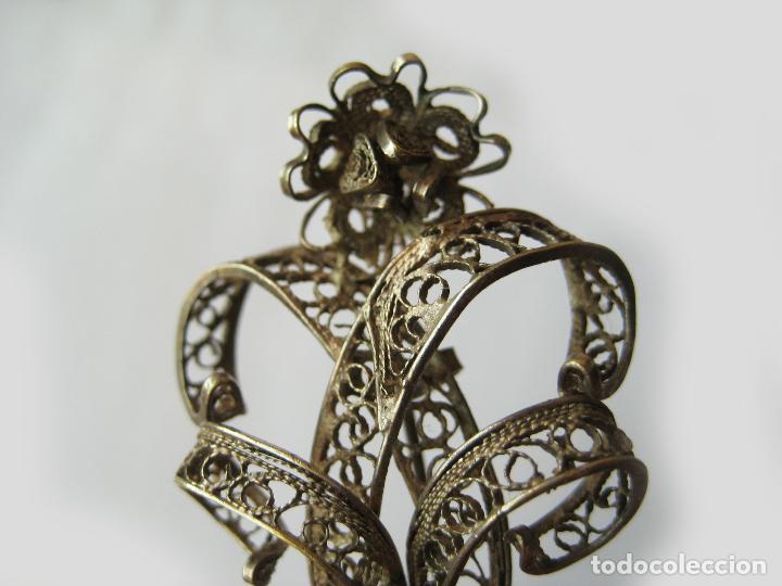 Joyeria: BROCHE DE PLATA ANTIGUO DE FILIGRANA - Foto 2