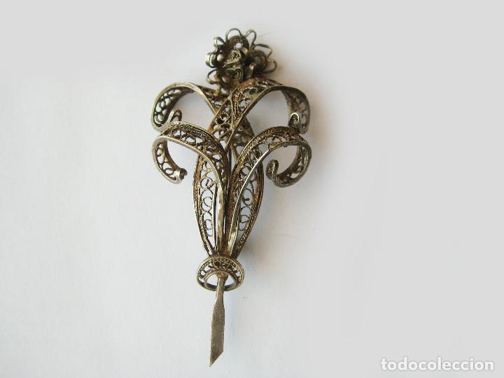 Joyeria: BROCHE DE PLATA ANTIGUO DE FILIGRANA - Foto 1