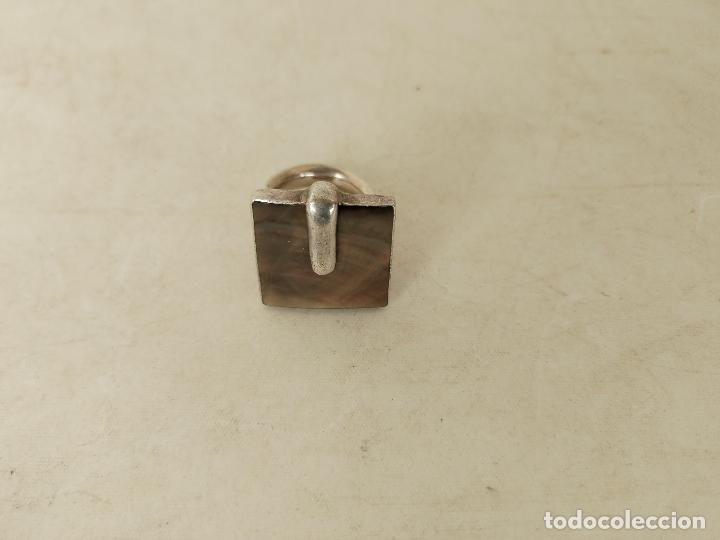 Joyeria: anillo plata de ley 925 con nacar - Foto 2