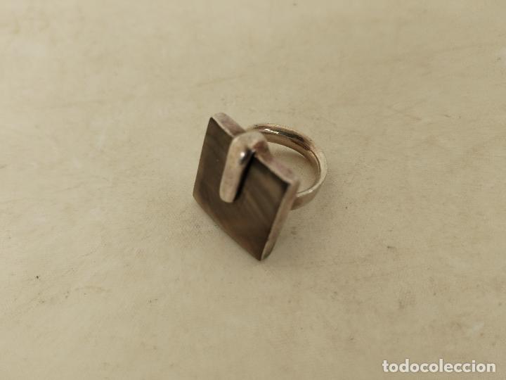 Joyeria: anillo plata de ley 925 con nacar - Foto 1