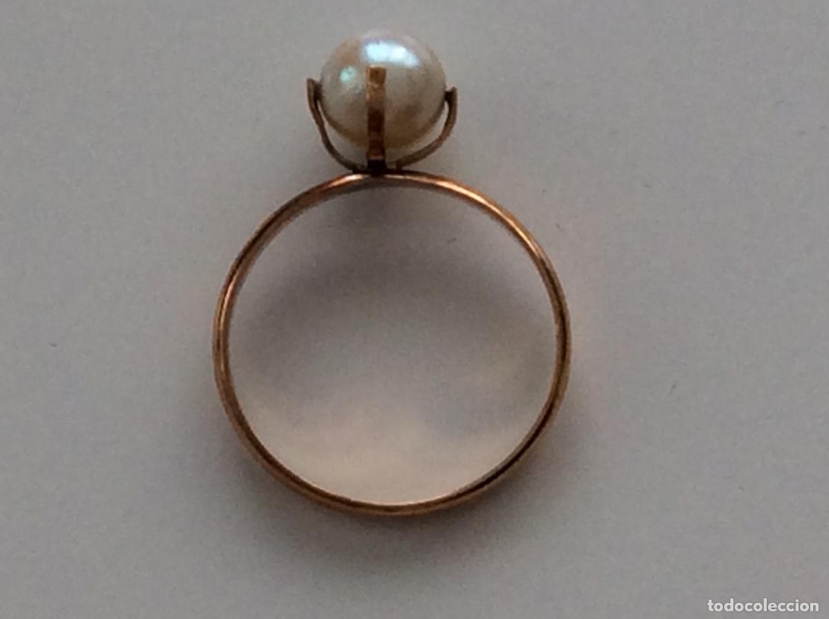 Joyeria: SORTIJA DE ORO DE 18 KLS CON PERLA NATURAL - Foto 3