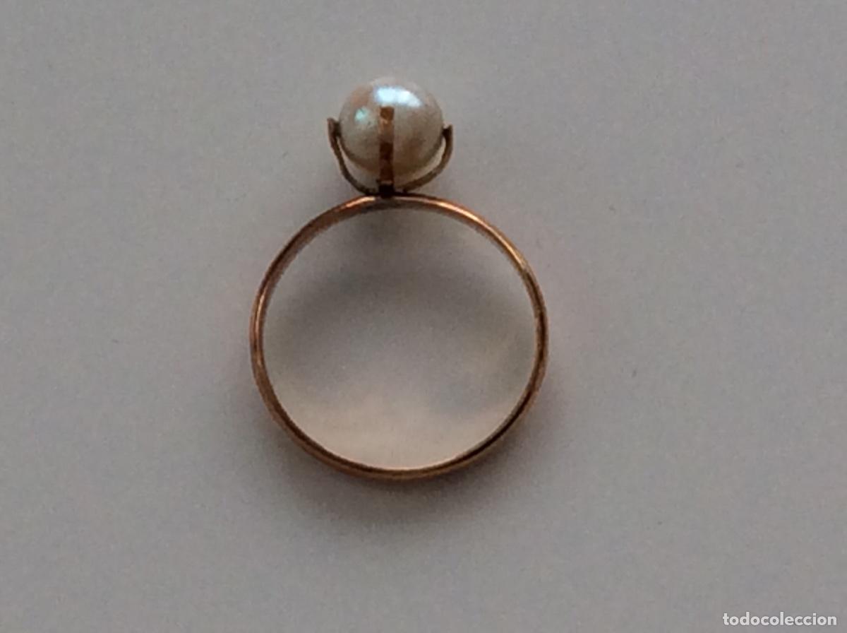 Joyeria: SORTIJA DE ORO DE 18 KLS CON PERLA NATURAL - Foto 4