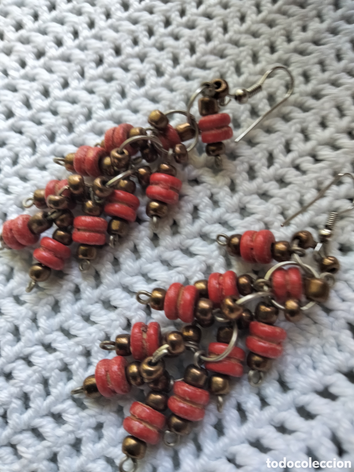 Joyeria: Collar con pendientes vintage estilo boho s&iacute;mil coral - Foto 3