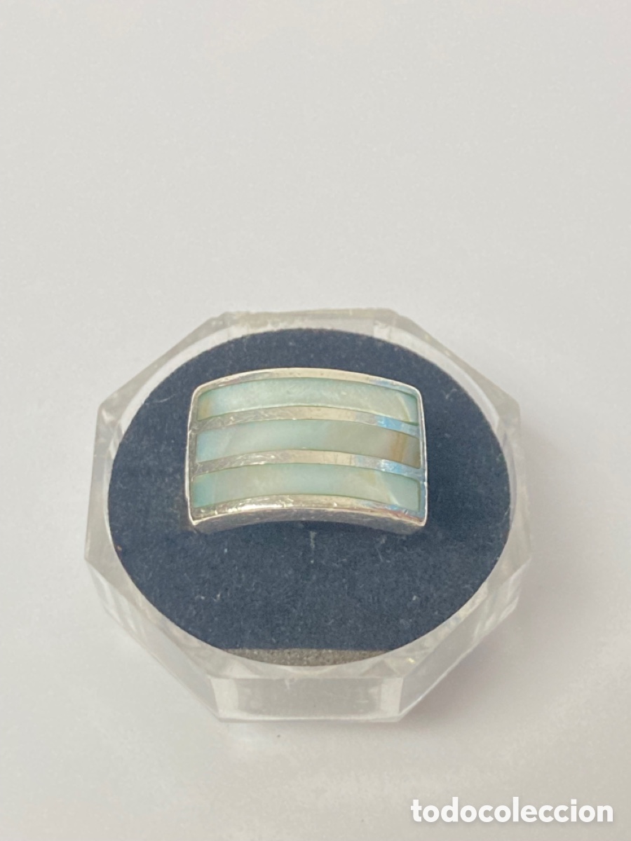 Joyeria: Sortija plata y n&aacute;car celeste /S60 - Foto 1