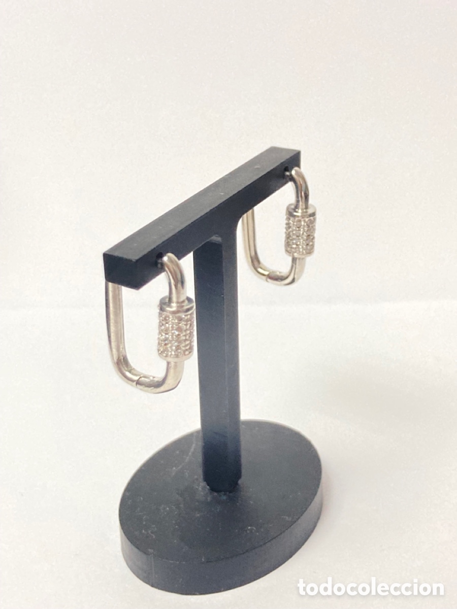 Joyeria: Pendientes de plata rodiada y circonitas /P19 - Foto 2