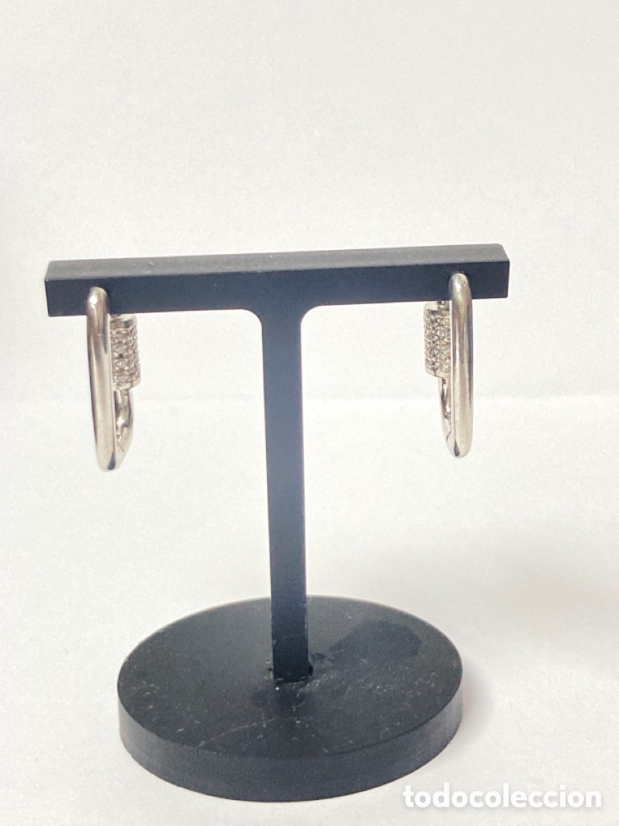 Joyeria: Pendientes de plata rodiada y circonitas /P19 - Foto 4
